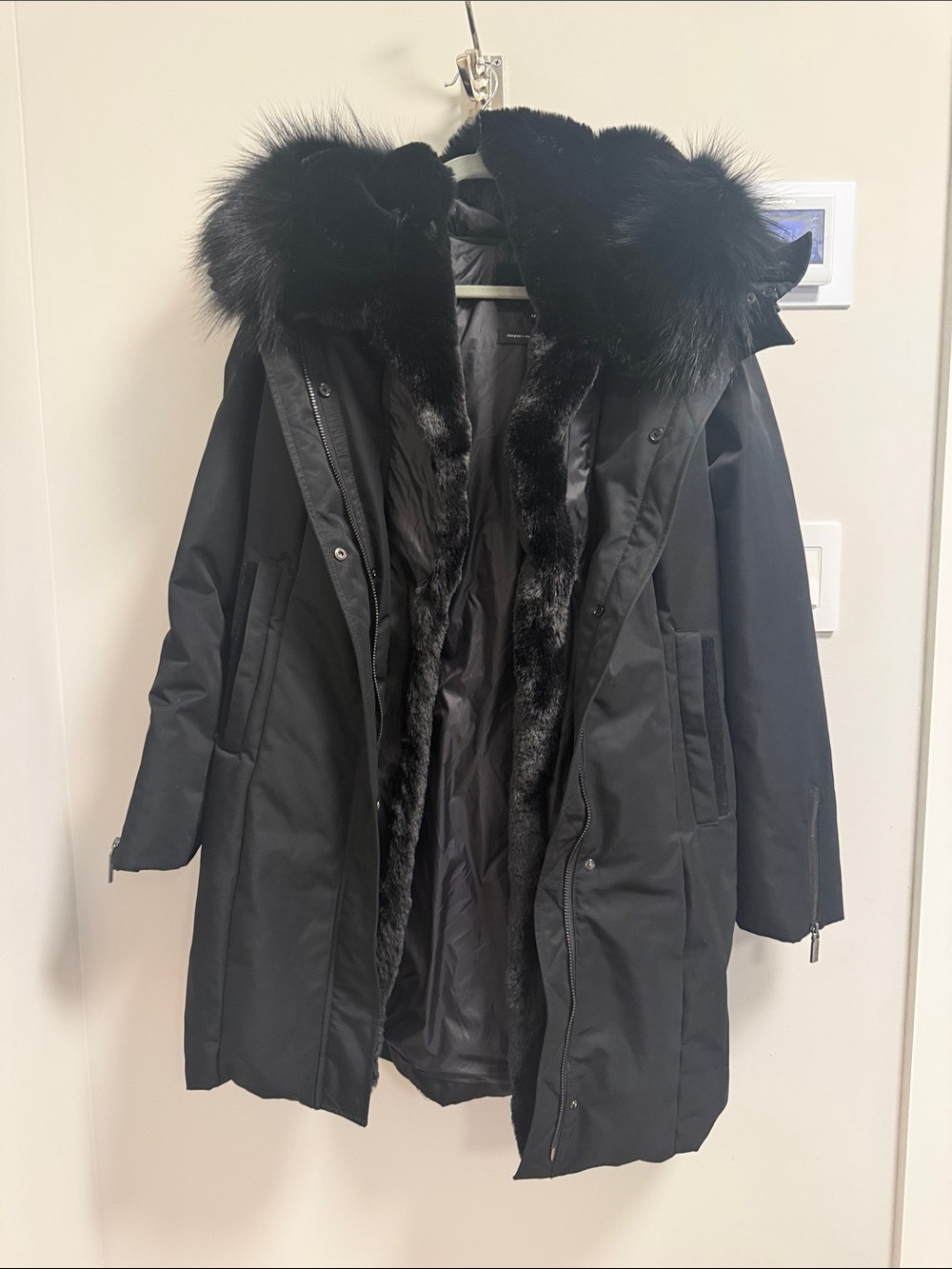 Dawn Levy Women's Fur-Trim Parka Coat